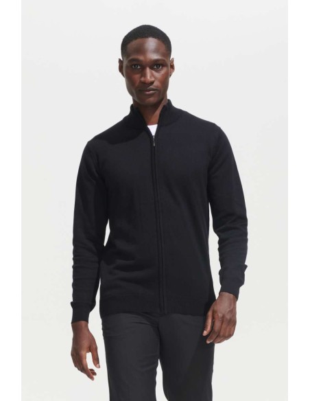 SOL-00548-Mens Zipped Knitted Cardigan Gordon 2